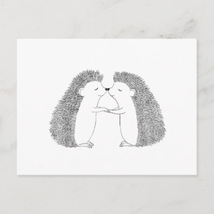 Hedgehog Cute I Love You Post Card