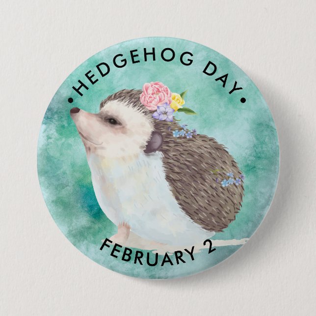 Hedgehog Day 7.5 Cm Round Badge (Front)