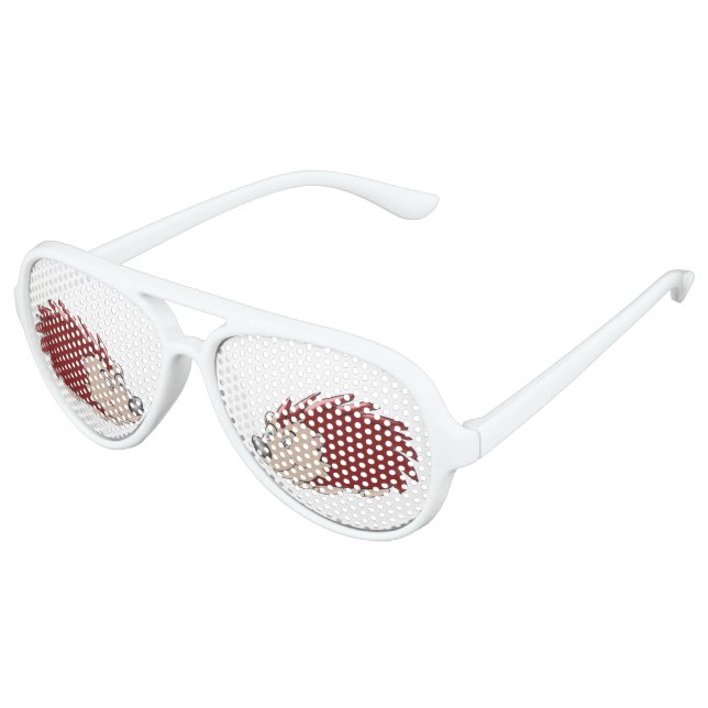 Hedgehog Design Aviator Sunglasses (Angled)