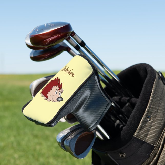 Hedgehog Design Golf Head Cover (In Situ)