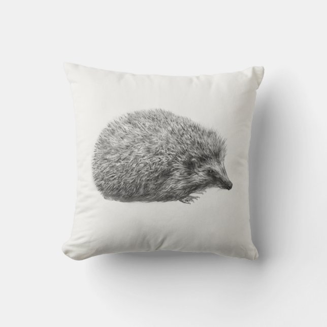 'Hedgehog Drawing' Cushion (Front)