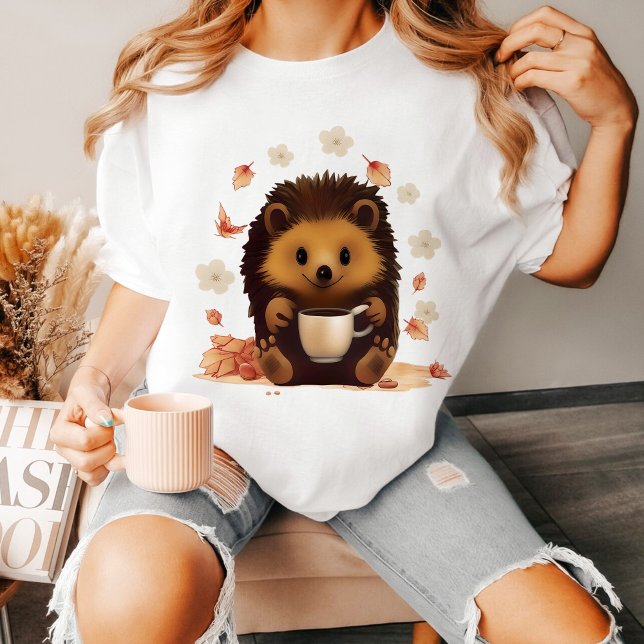 Hedgehog Drinking Coffee Amazing Gift idea T-Shirt (Creator Uploaded)