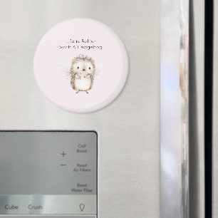 Hedgehog Fairy with Flowers Magnet