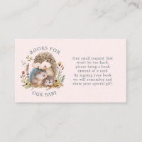 Hedgehog Family Pink Baby Shower Books For Baby
