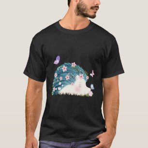 Hedgehog - Flowers Butterflies Nature Porcupine Lo T-Shirt
