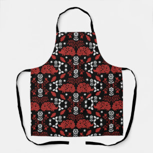 Hedgehog Folk Art Apron