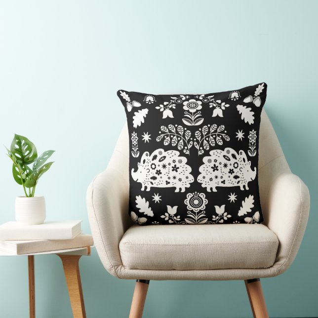 Hedgehog Folk Art Cushion (Chair)