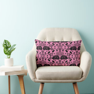 Hedgehog Folk Art Lumbar Cushion