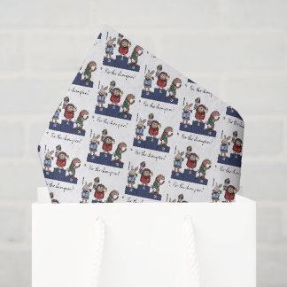 Hedgehog For The Champion! Well Done Gift Artwork Tissue Paper