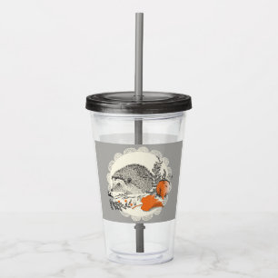 Hedgehog graphicart acrylic tumbler