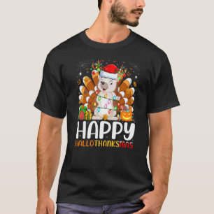 Hedgehog  Halloween Christmas Happy Hallothanksmas T-Shirt