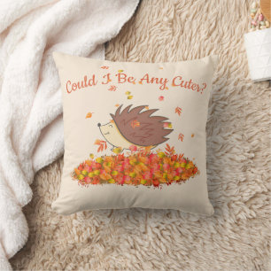 "Hedgehog Haven" Throw Pillow