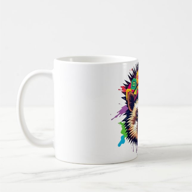 Hedgehog Headband Fun Coffee Mug (Left)