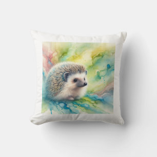 Hedgehog in a Colorful Natural Scene 040924AREF120 Cushion