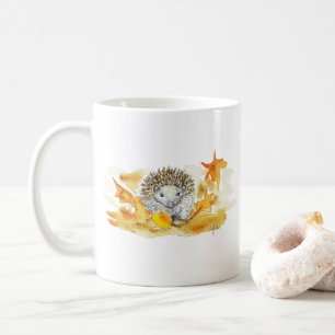 Hedgehog In Fall Leaves Coffee Mug