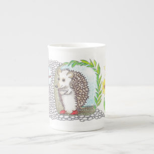 Hedgehog in his home bone china mug