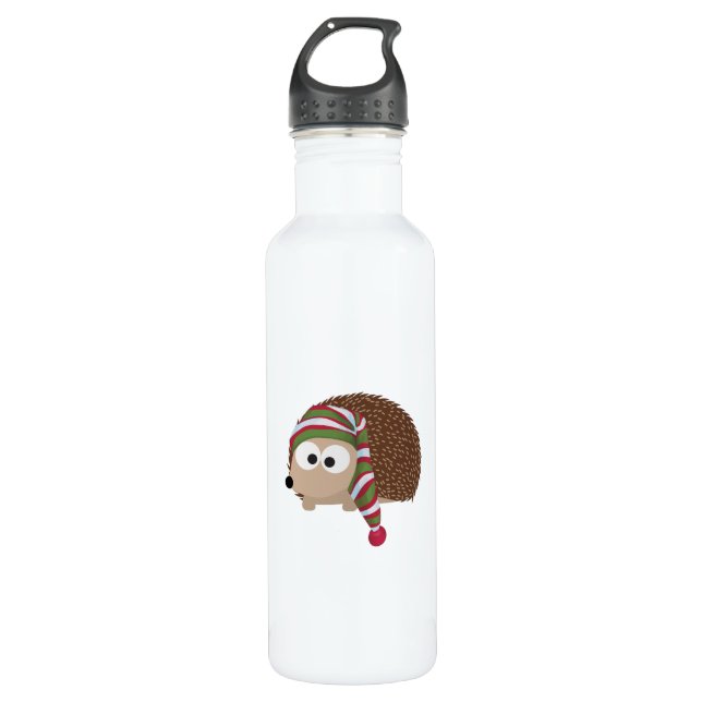 Hedgehog in Sleeping Cap 710 Ml Water Bottle (Front)