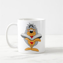 hedgehog is reading a book