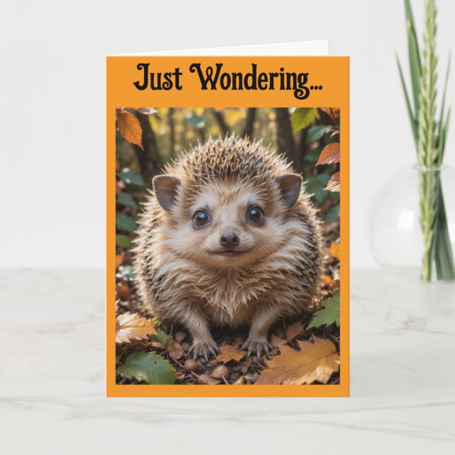Hedgehog Keeping In Touch Greeting Card (Front)
