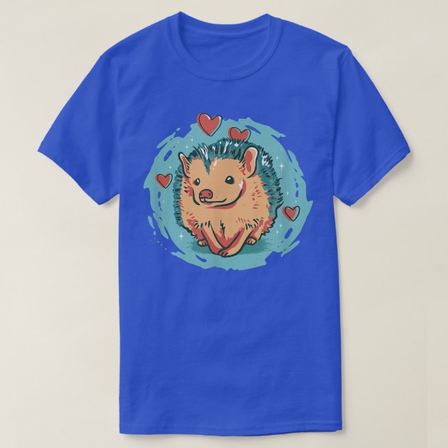 Hedgehog love autumn hedgehog friends garden hedge T-Shirt (Design Front)