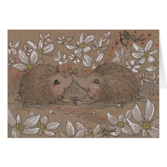 Hedgehog Love Card (Front Horizontal)