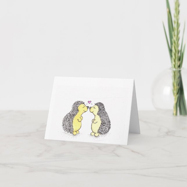 Hedgehog Love Card (Front)