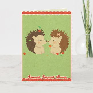 Hedgehog Love GreetingCard Holiday Card