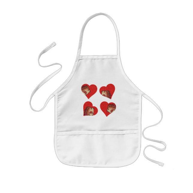 Hedgehog Love! Kids Apron (Front)