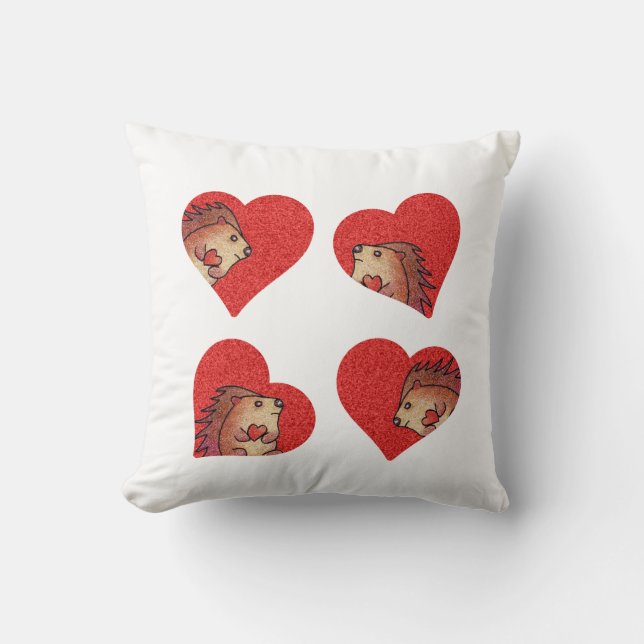 Hedgehog Love! Pillow (Front)