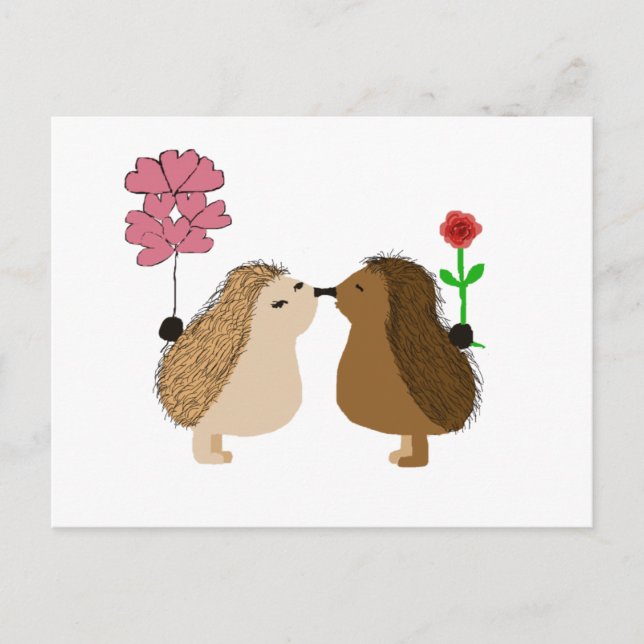 Hedgehog Love  Postcard (Front)