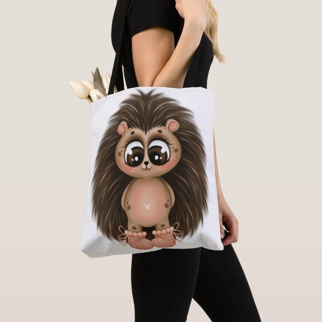 Hedgehog Love Tote Bag (Close Up)