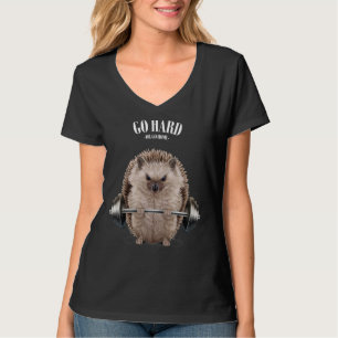 Hedgehog Muscle Training Weightlifting Fitness In  T-Shirt