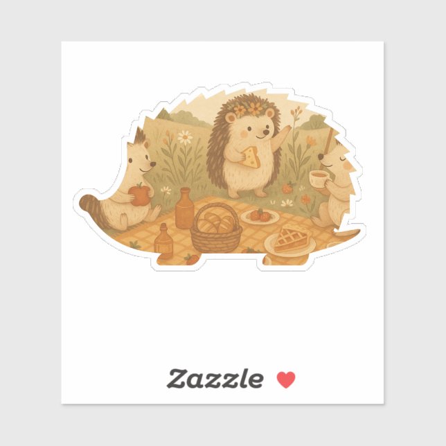 Hedgehog on a Picnic Cottagecore (Sheet)