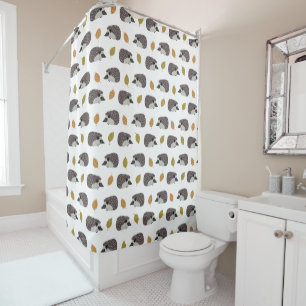 Hedgehog Pattern shower curtain