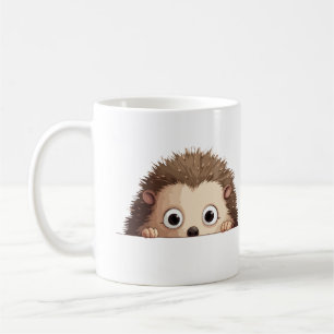 Hedgehog Peeking Cute Adorable Funny Animal Cool Coffee Mug
