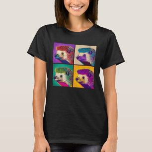Hedgehog Pop Illustration Colorful Animal Women T-Shirt