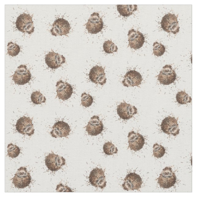 Hedgehog print fabric (Close Up)