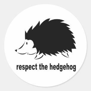 Hedgehog - Respect the Hedgehog Classic Round Sticker