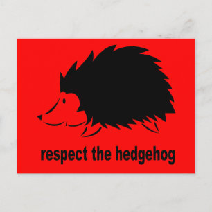 Hedgehog - Respect the Hedgehog Postcard