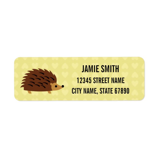 Hedgehog Return Address Labels (Front)