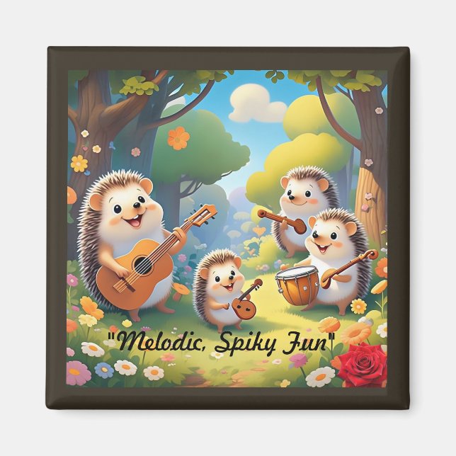 "Hedgehog Rhythm Crew" Magnet (Front)