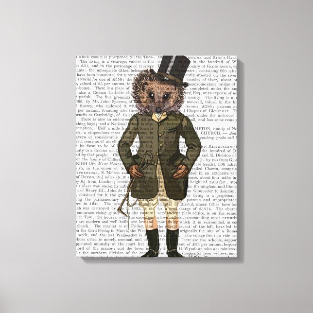 Hedgehog Rider Full Canvas Print (Front)