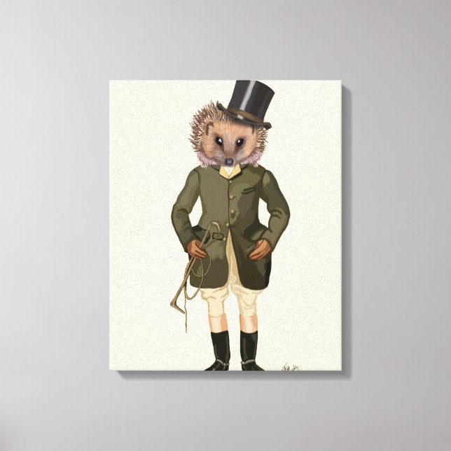 Hedgehog Rider Full Canvas Print (Front)