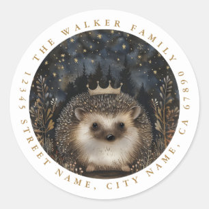 Hedgehog Round Stickers