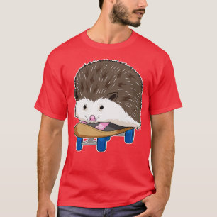 Hedgehog Skater Skateboard  T-Shirt