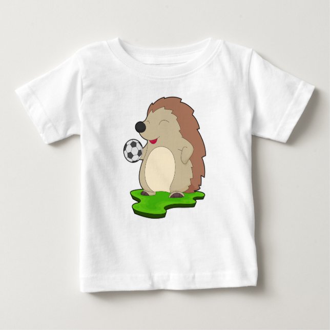 Hedgehog Soccer player Soccer Baby T-Shirt (Front)