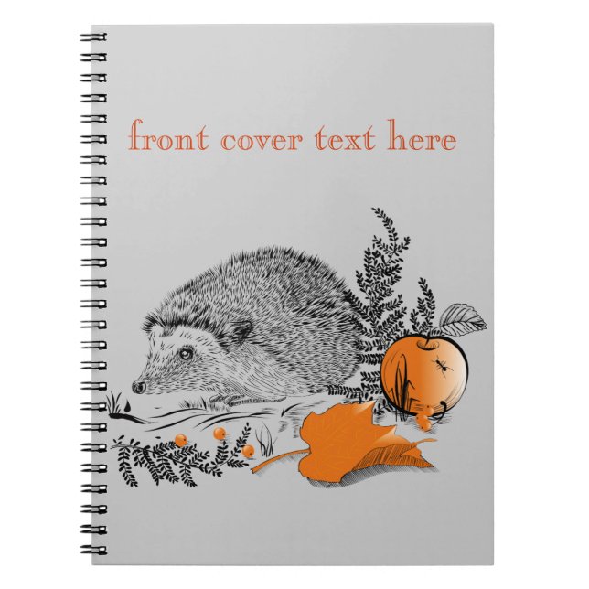 Hedgehog Spiral Notebook (Front)