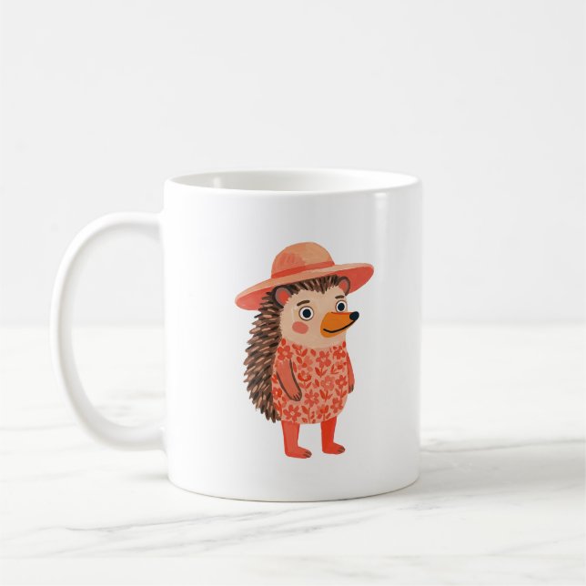 Hedgehog Sun Hat Mug (Left)