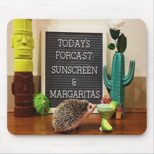 Hedgehog Sunscreen and Margaritas Mouse Pad