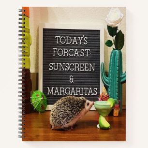 Hedgehog Sunscreen and Margaritas Notebook